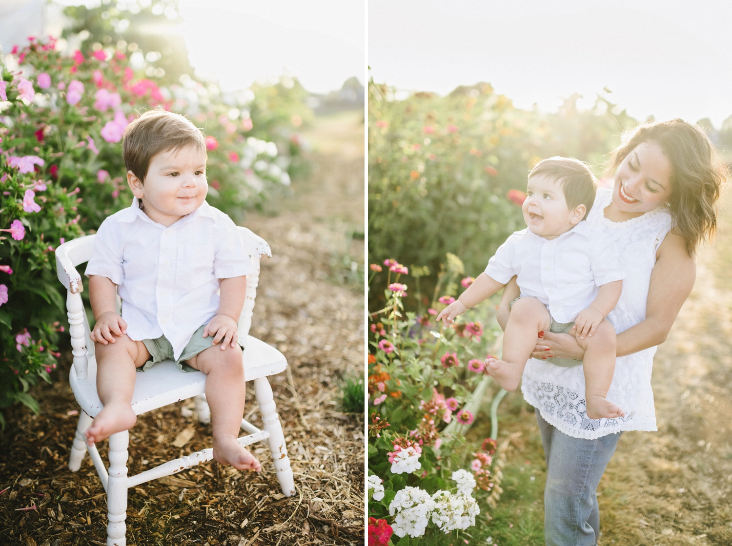 South Salem Garden made a beautiful backdrop for nine-month baby milestone session | Arcadian Photography