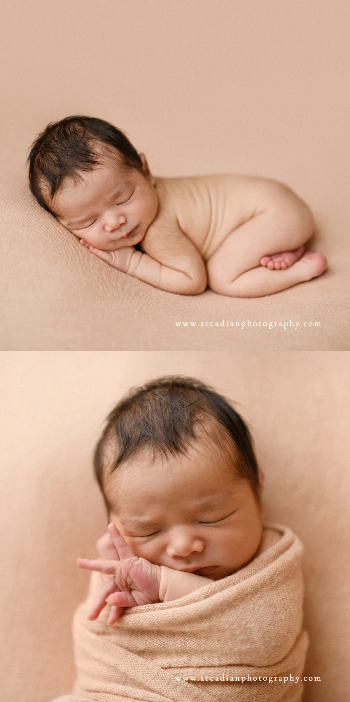 Newborn photos of brand new baby girl.