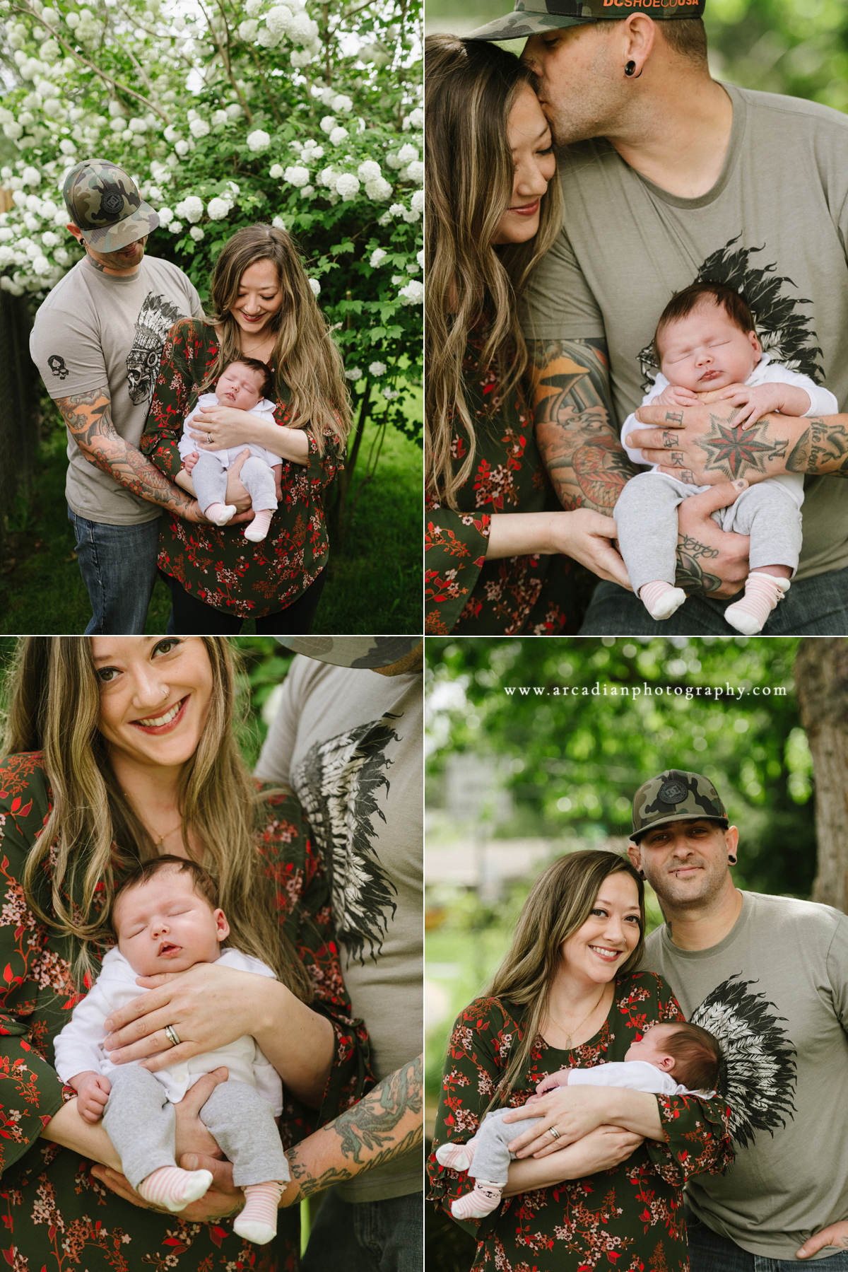 Front porch, socially distanced, newborn session in Oregon