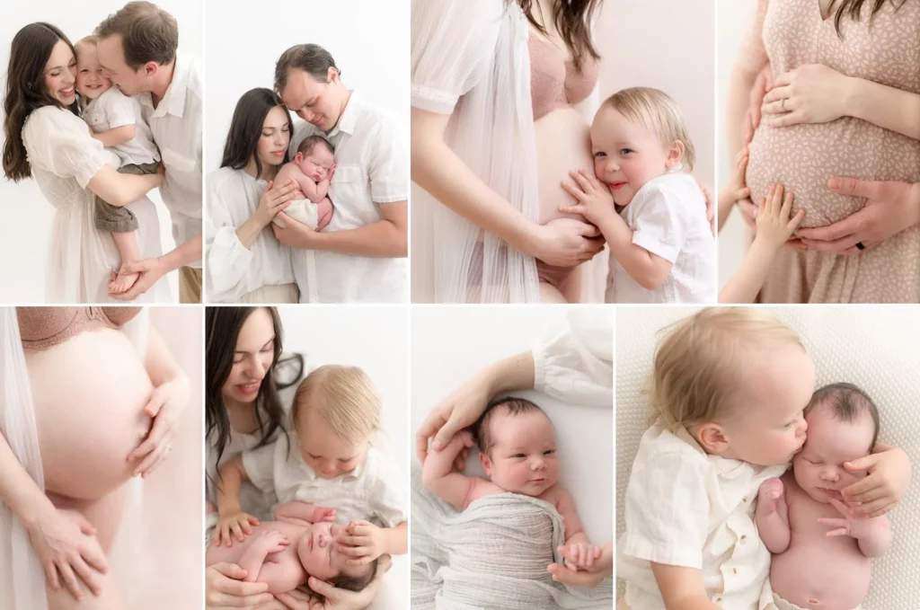 both maternity and newborn photos are vital to documenting welcoming a new baby into your life.