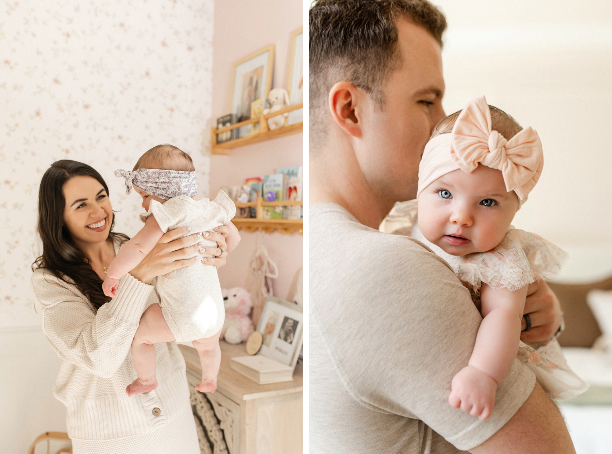 at home baby session in Portland