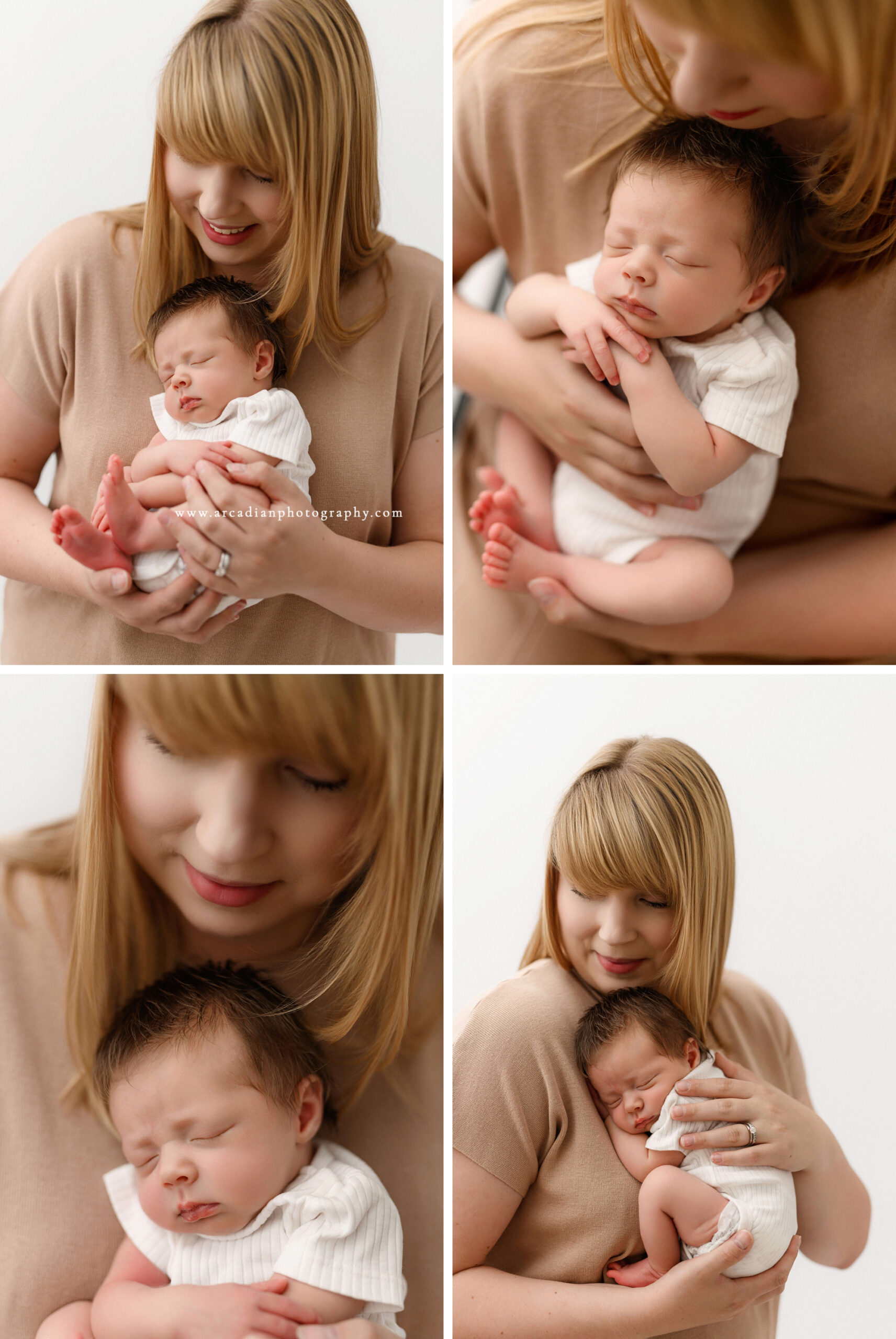 newborn poses with mom